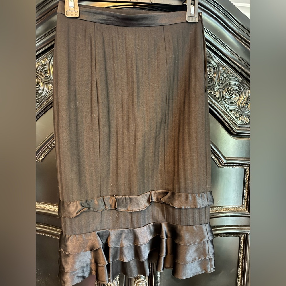 Bebe black stripe high waisted pencil skirt- very  -  Mad Men/PinUp